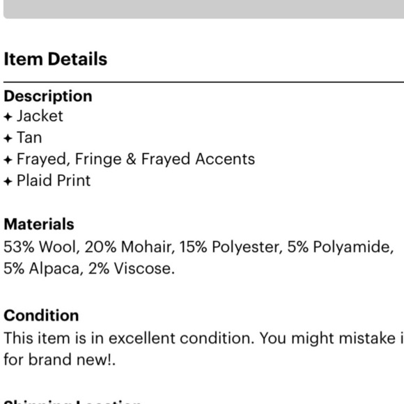 Avenue Montaigne Paris Tweed Wool Mohair Alpaga blazer jacket preppy nwot small - Picture 11 of 12